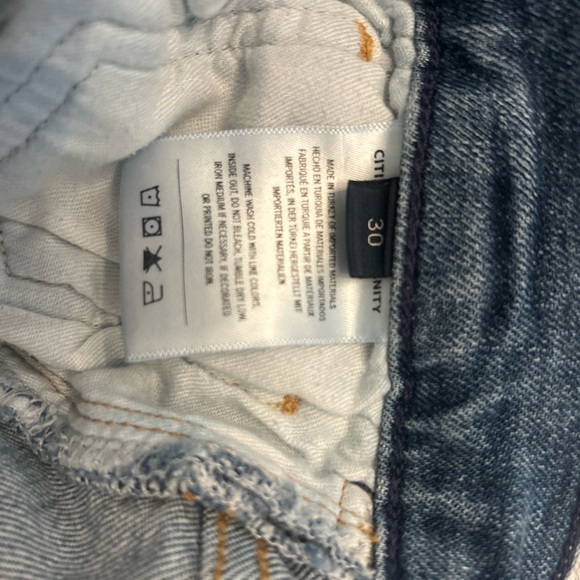 Citizens of Humanity “Charlotte” High‑Rise Straight Jeans — Size 30, Dark Wash - Picture 7 of 8